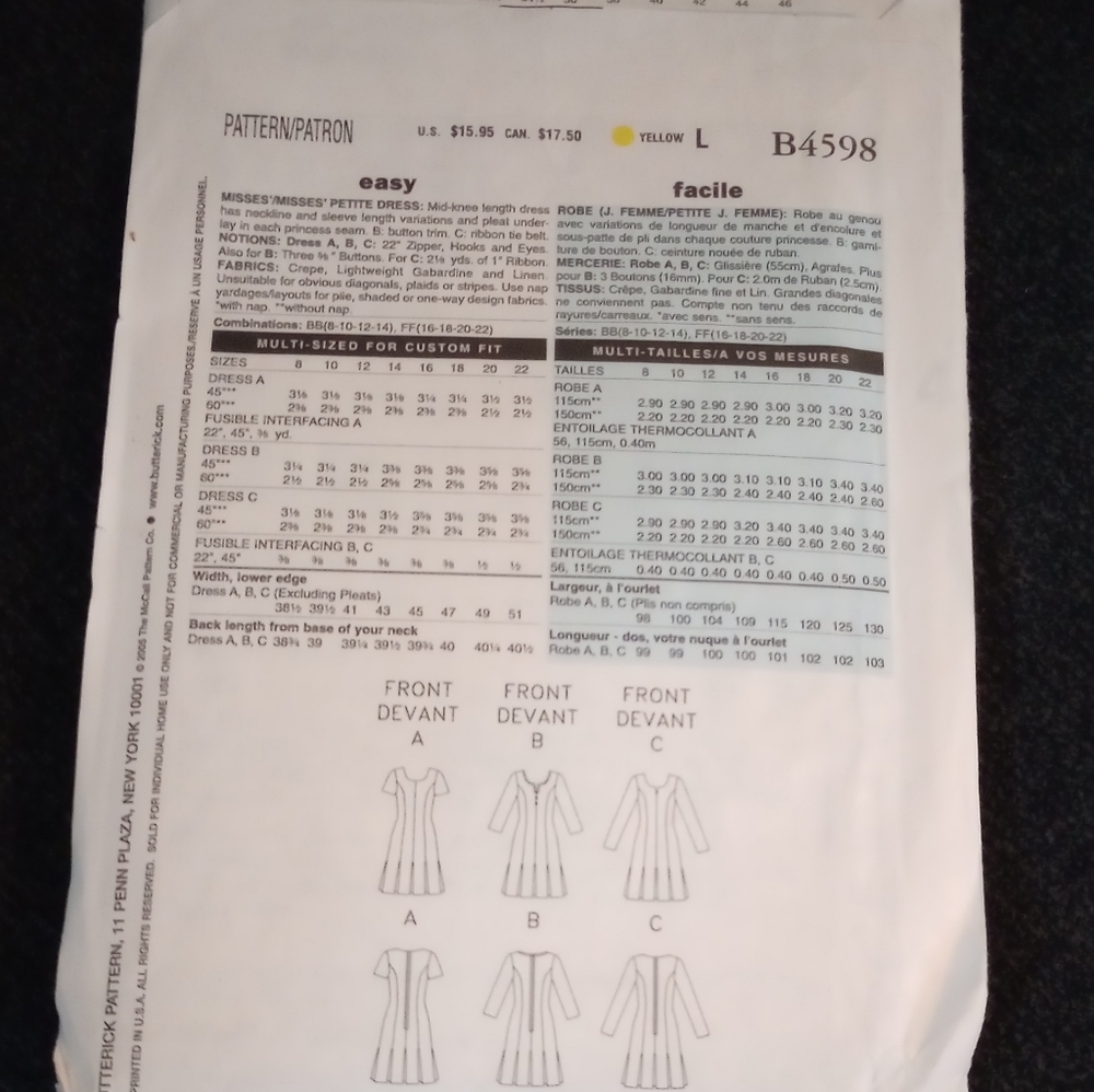 Uncut sewing patterns - Picture 7 of 9
